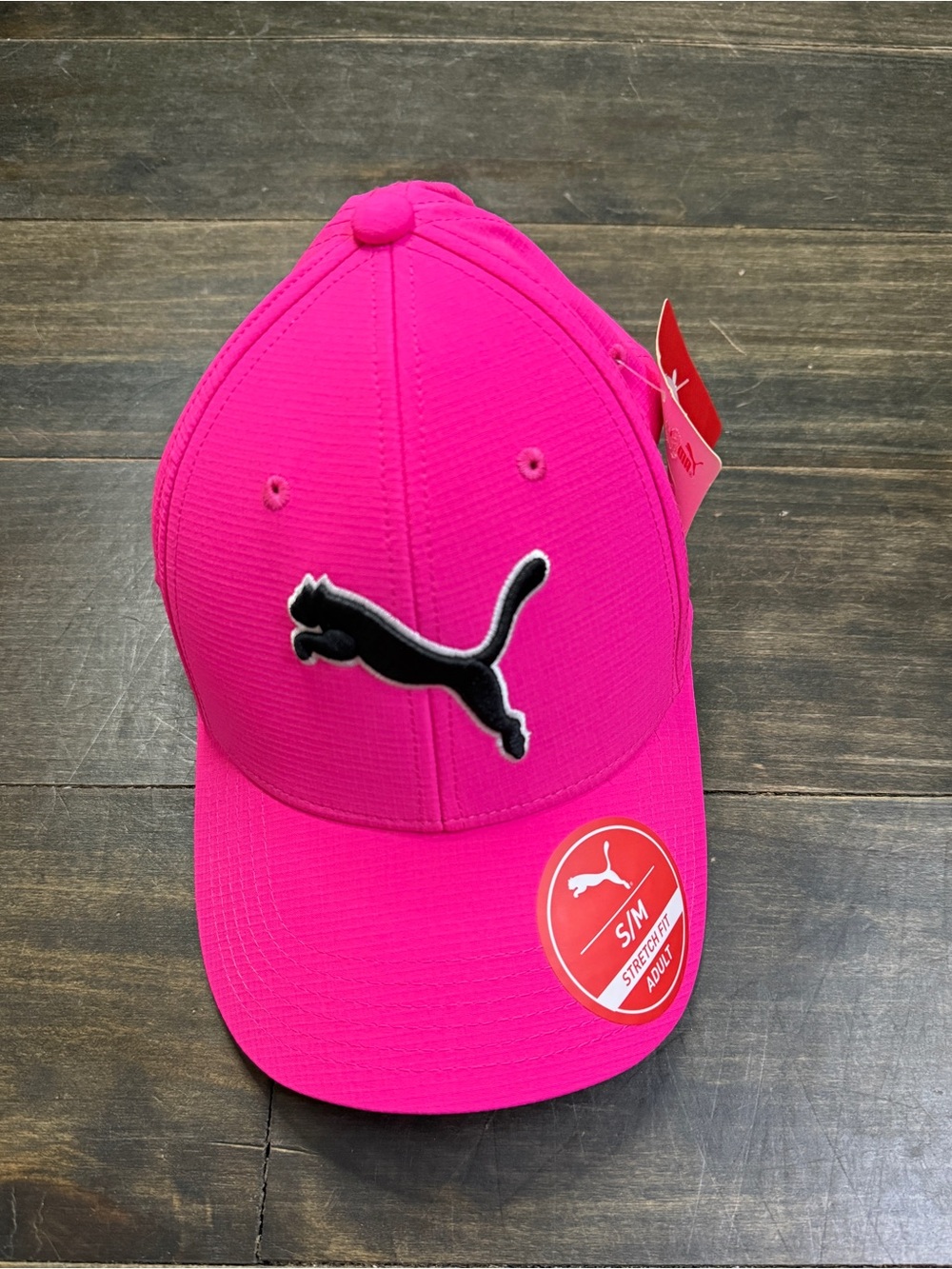 Puma Hot Pink Baseball Cap with Black Puma Logo